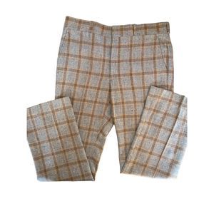 Vintage Pendleton Pants Women 38 Waist Plaid Wool pleated pockets